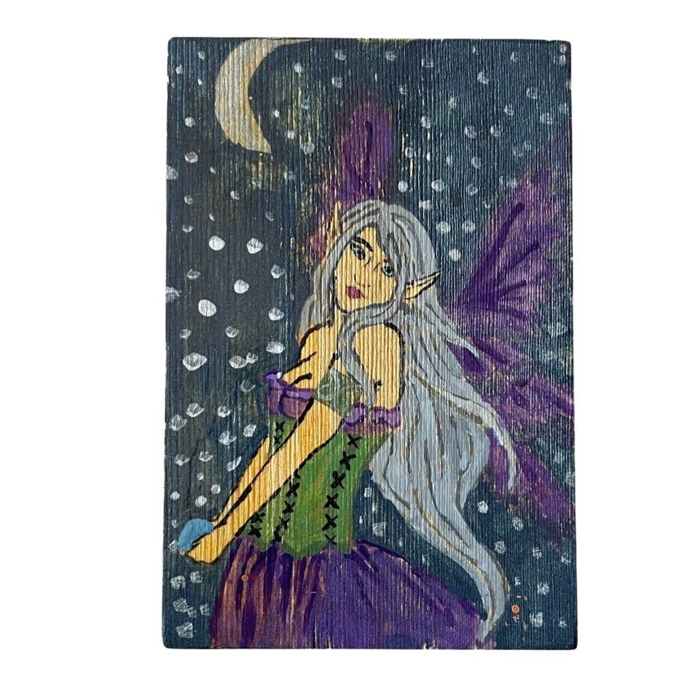 Hand Painted Wooden Fairy Nymph Box